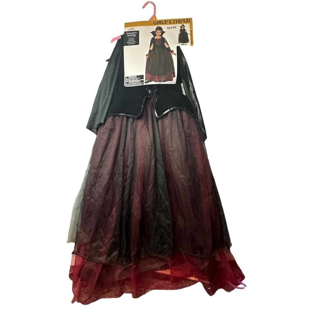 Girls Halloween Costume Draculas Darling Vampire‎ L 10-12 NWT!